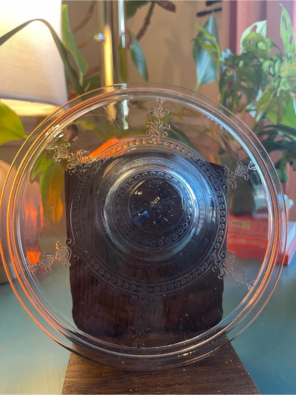 Vintage Fire King Philbe Pattern Blue Glass Replacement Lid